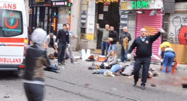 İstiklal Caddesi'nde bombalı saldırı.