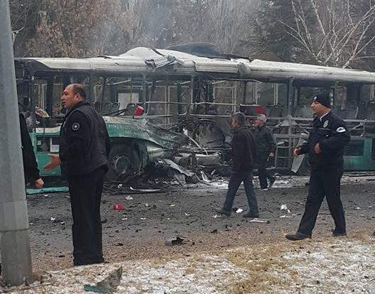 Kayseri'de bombalı saldırı.